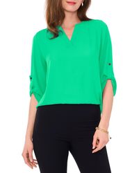 Chaus - Split Neck Blouse - Lyst