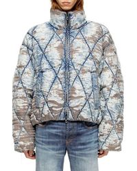 DIESEL - W-Kons Distressed Puffer Jacket - Lyst