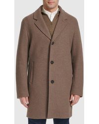Cole Haan - Regular Fit Stretch Wool Coat - Lyst