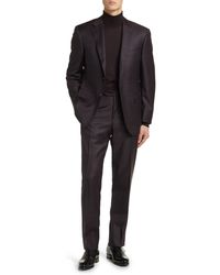 Canali - Siena Regular Fit Plaid Wool Suit - Lyst