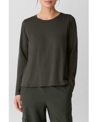 Eileen Fisher - Organic Cotton Long Sleeve T-Shirt - Lyst