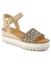 TOMS - Diana Platform Wedge Sandal - Lyst