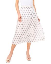 Halogen® - Print Midi Skirt - Lyst