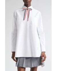Thom Browne - Bow Tie Cotton Oxford Shirt - Lyst