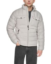 Levi's - Stand Collar Puffer Jacket - Lyst