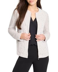NIC+ZOE - Knit & Woven Zip Front Jacket - Lyst