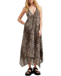AllSaints - Lil A-line Leopard Print Dress - Lyst