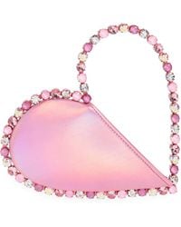 L'ALINGI - Love Heart Hologram Leather Crystal Top Handle Bag - Lyst