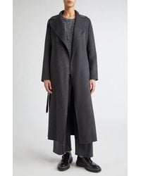 Max Mara - Poldo Belted Virgin Wool Long Wrap Coat - Lyst