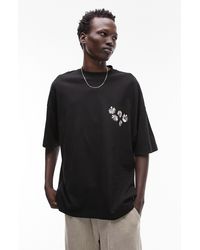 TOPMAN - Extreme Oversize Daisy Graphic T-shirt - Lyst