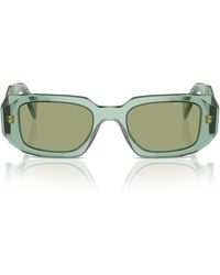Prada - 49mm Small Rectangular Sunglasses - Lyst