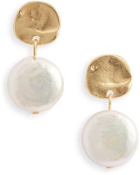 Karine Sultan - Cultured Pearl Drop Earrings - Lyst
