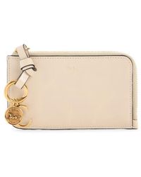 Chloé - Small Alphabet Zip Leather Card Holder - Lyst