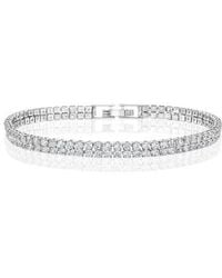 Donatello Gian - Two Row Crystal Tennis Bracelet - Lyst