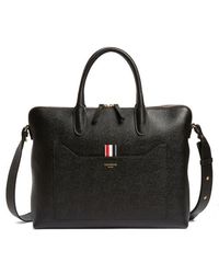 Thom Browne - Slim Pebbled Leather Briefcase - Lyst