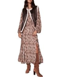 Mint Velvet - Snake Print Midi Dress - Lyst