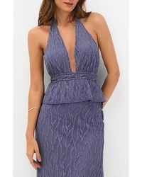 ViX - Quinn Embroidered Mesh Halter Neck Top - Lyst