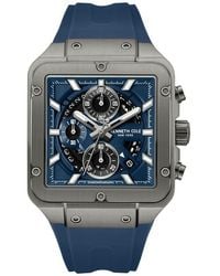 Kenneth Cole - Arlington Automatic Chronograph Silicone Strap Watch, 43Mm - Lyst