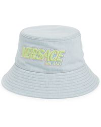 Versace - Logo Denim Bucket Hat - Lyst