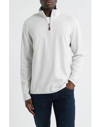 Johnston & Murphy - Icon Reversible Cotton Blend Quarter Zip Pullover - Lyst