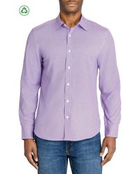 Con.struct - Slim Fit Mosaic Dot Recycled 4-Way Stretch Performance Long Sleeve Shirt - Lyst