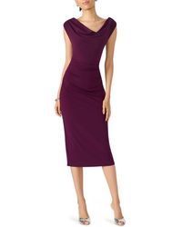 Steve Madden - Kalin Asymmetric Cowl Neck Midi Dress - Lyst