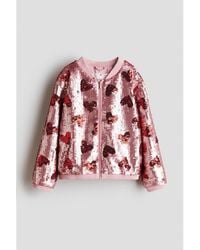 H&M - Sequined Bomber Jacket - Lyst