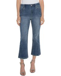 Liverpool Los Angeles - Gia Glider Pull-on Crop Flare Jeans - Lyst