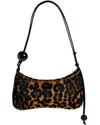 Jacquemus - Le Bisou Pearle Leopard Print Genuine Calf Hair Shoulder Bag - Lyst