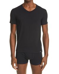 Tom Ford - Cotton Jersey V-neck T-shirt - Lyst