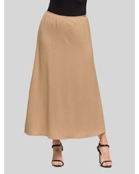 24seven Comfort Apparel - Elastic Waist A-Line Maxi Skirt - Lyst