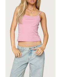 Edikted - Deanna Stretch Cotton Crop Camisole - Lyst