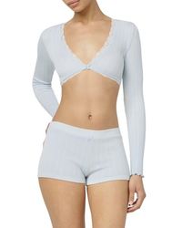 Florence By Mills - Pointelle Lace Crop Top - Lyst