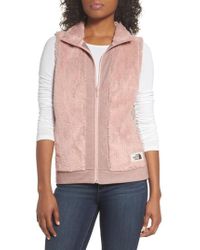 the north face faux fur vest womens