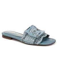 Sam Edelman - Bambi Raffia Buckle Slide Sandal - Lyst