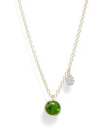 Meira T - Chrome & Diamond Charm Necklace At Nordstrom - Lyst