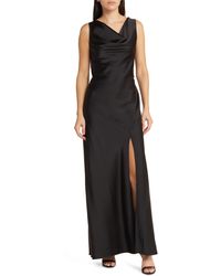 Wayf - The Lea Cowl Neck Satin Gown - Lyst