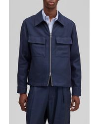 NN07 - Alban 1808 Canvas Zip-Up Shirt Jacket - Lyst