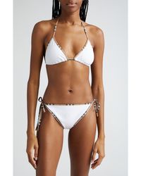 Burberry - Mata Check Trim Two-Piece Swimsuit - Lyst