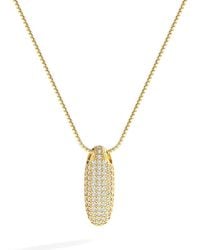 Mint & Lily - Pave Bubble Initial Necklace - Lyst