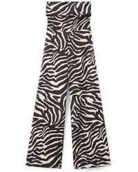 Mango - Strapless Jumpsuit - Lyst