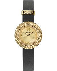 Versace - La Greca Leather Strap Watch - Lyst