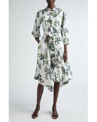 Jason Wu - Forest Floral Silk Twill Shirtdress - Lyst