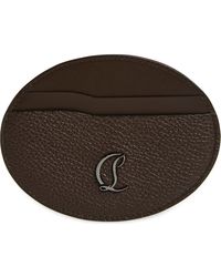 Christian Louboutin - Mooncrest Galet Leather Oval Card Case - Lyst