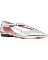 Kate Spade - Loop Pointed Toe Leather Flat - Lyst