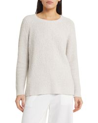 Eileen Fisher - Rib Organic Cotton Blend Sweater - Lyst