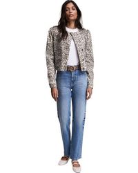 Mint Velvet - Leopard Print Denim Jacket - Lyst