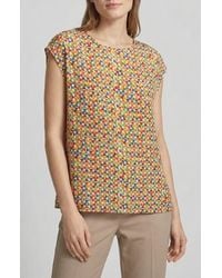 Apny - Print Cap Sleeve Shell - Lyst