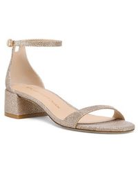 Stuart Weitzman - Nudist Block 35 Ankle Strap Sandal - Lyst