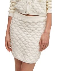 Mango - Textured Knit Miniskirt - Lyst